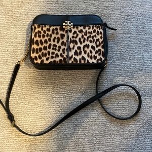 Tory Burch cafe skin leopard crossbody